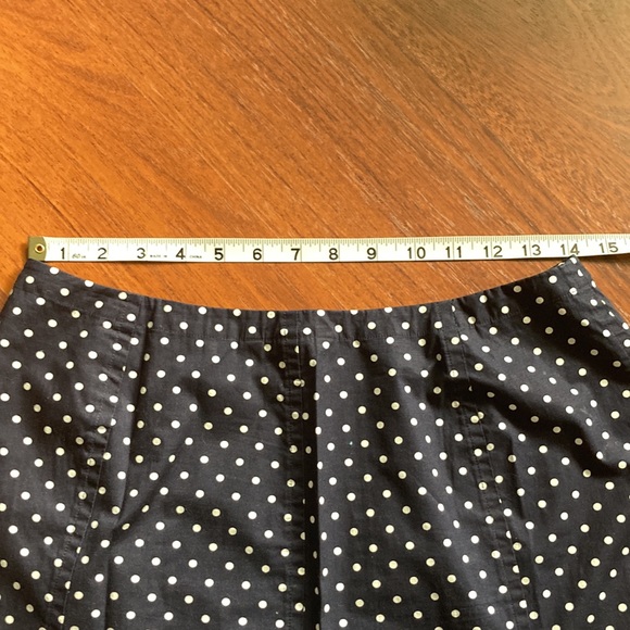 LANDS' END A-Line Polka Dot Knee Length Skirt - Picture 3 of 8